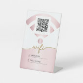 WiFi-wachtwoord Reclamebord Met Voetstuk (Voorkant)