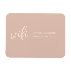 WIFI Wachtwoord Sign Beige Blush Magneet