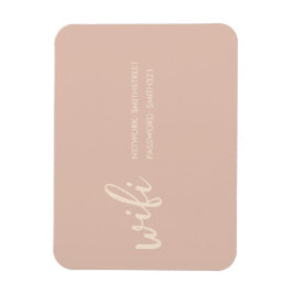 WIFI Wachtwoord Sign Beige Blush Magneet