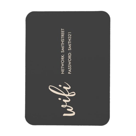 WIFI Wachtwoord Teken Magneet (Verticaal)
