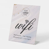 WiFi-wachtwoordcode Business Logo Reclamebord Met Voetstuk (Voorkant)
