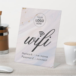WiFi-wachtwoordcode Business Logo Reclamebord Met Voetstuk