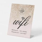 WiFi-wachtwoordcode Business Logo Reclamebord Met Voetstuk (Voorkant)