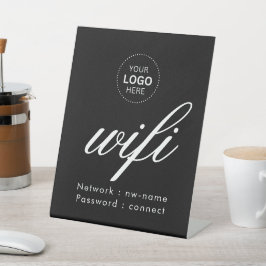 WiFi-wachtwoordcode Business Logo Reclamebord Met Voetstuk
