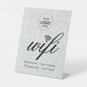 WiFi-wachtwoordcode Business Logo Reclamebord Met Voetstuk (Voorkant)