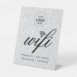 WiFi-wachtwoordcode Business Logo Reclamebord Met Voetstuk