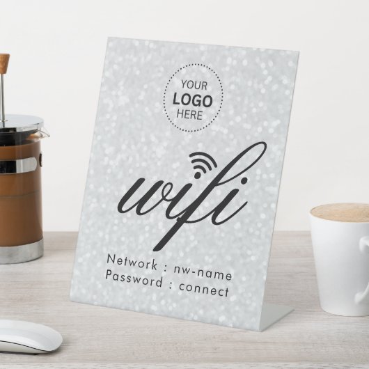 WiFi-wachtwoordcode Business Logo Reclamebord Met Voetstuk (Insitu)