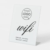 WiFi-wachtwoordcode Business Logo Reclamebord Met Voetstuk (Voorkant)