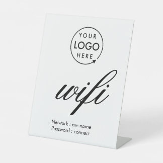 WiFi-wachtwoordcode Business Logo Reclamebord Met Voetstuk