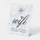 WiFi-wachtwoordcode Business Logo Reclamebord Met Voetstuk (Voorkant)