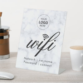 WiFi-wachtwoordcode Business Logo Reclamebord Met Voetstuk