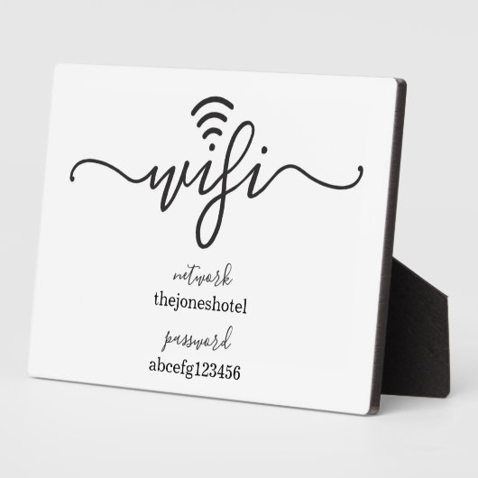 Wifi Wachtwoordcode | Gewoon recht Fotoplaat (Zijkant)