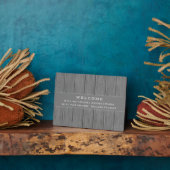 Wifi Wachtwoordcode | Grijze houten plaat (Zijkant)