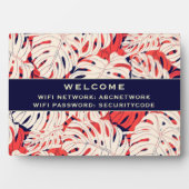 Wifi Wachtwoordcode | Tropische palmbladplak Fotoplaat (voorkant)