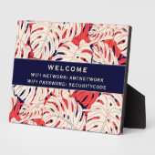 Wifi Wachtwoordcode | Tropische palmbladplak Fotoplaat (Zijkant)