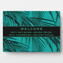 Wifi Wachtwoordcode | Turquoise Palm Leaves