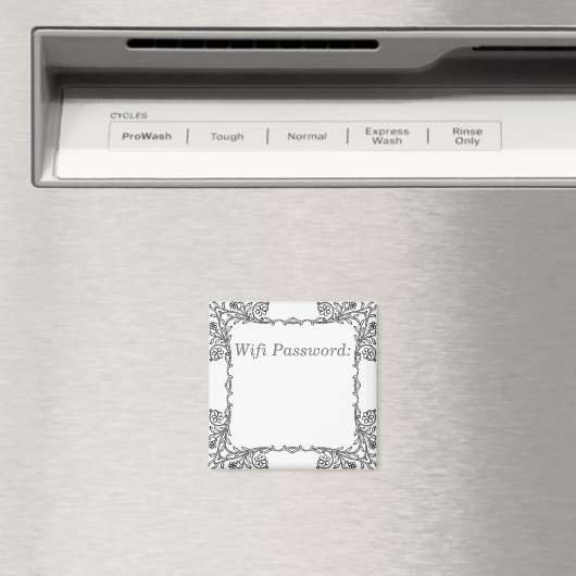 WiFi-wachtwoordmagneet Magneet (Insitu (Vaatwasser))