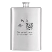 Wifi-wachtwoordteken voeg hier de Q R-code toe Flacon (Voorkant)