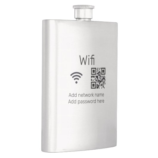 Wifi-wachtwoordteken voeg hier de Q R-code toe Flacon (Rechts)