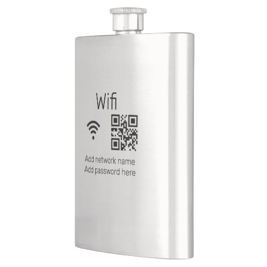 Wifi-wachtwoordteken voeg hier de Q R-code toe Flacon (Links)