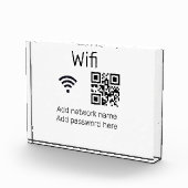 Wifi-wachtwoordteken voeg hier de Q R-code toe Fotoblokken (Rechts)