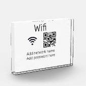 Wifi-wachtwoordteken voeg hier de Q R-code toe Fotoblokken (Links)