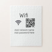 Wifi-wachtwoordteken voeg hier de Q R-code toe Legpuzzel (Verticaal)