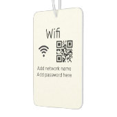 Wifi-wachtwoordteken voeg hier de Q R-code toe Luchtverfrisser (Links)