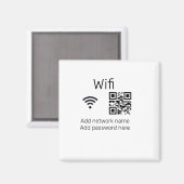 Wifi-wachtwoordteken voeg hier de Q R-code toe Magneet (Voorkant / Achterkant)