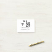 Wifi-wachtwoordteken voeg hier de Q R-code toe Post-it® Notes (Op bureau)