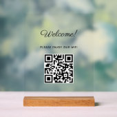 WIFI Welkom Acryl Teken met QR Code Acryl Bord (Neutraal)