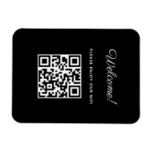 WIFI Welkom Bordje met QR Code  Magneet (Horizontaal)