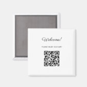 WIFI Welkom Bordje met QR Code Magneet (Voorkant / Achterkant)