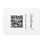 WIFI Welkom Bordje met QR Code Magneet (Horizontaal)