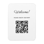 WIFI Welkom Bordje met QR Code Magneet (Verticaal)