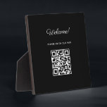 WIFI Welkomstbord met QR-code Fotoplaat<br><div class="desc">WIFI Welkomstbord met QR-code | Gepersonaliseerde huisregels teken | Welkom Tafelblad Plaque met Ezel</div>