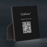 WIFI Welkomstbord met QR-code Fotoplaat<br><div class="desc">WIFI Welkomstbord met QR-code | Gepersonaliseerde huisregels teken | Welkom Tafelblad Plaque met Ezel</div>