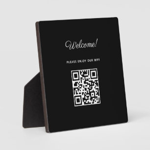 WIFI Welkomstbord met QR-code Fotoplaat
