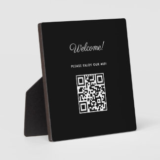 WIFI Welkomstbord met QR-code Fotoplaat