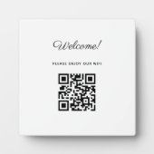WIFI Welkomstbord met QR-code Fotoplaat (Voorkant)