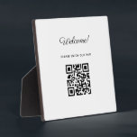 WIFI Welkomstbord met QR-code Fotoplaat<br><div class="desc">WIFI Welkomstbord met QR-code | Gepersonaliseerde huisregels teken | Welkom Tafelblad Plaque met Ezel</div>