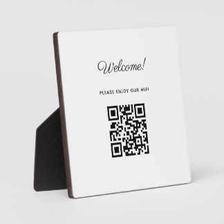 WIFI Welkomstbord met QR-code Fotoplaat