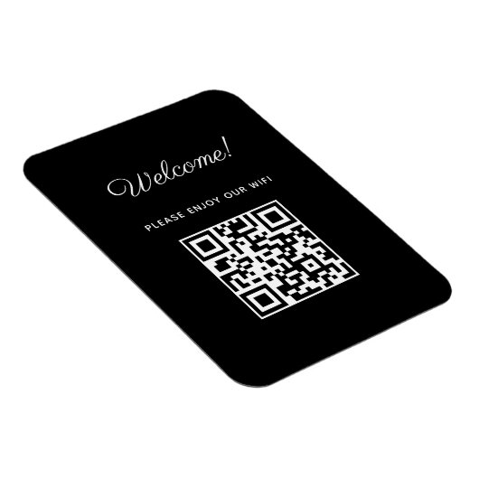 WIFI Welkomstbord met QR-code Magneet (Rechterzijde)