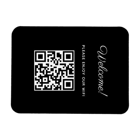 WIFI Welkomstbord met QR-code Magneet (Horizontaal)