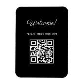 WIFI Welkomstbord met QR-code Magneet (Verticaal)