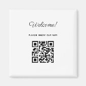 WIFI Welkomstbord met QR-code Magneet (Voorkant)