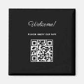 WIFI Welkomstbord met QR-code Magneet (Voorkant)