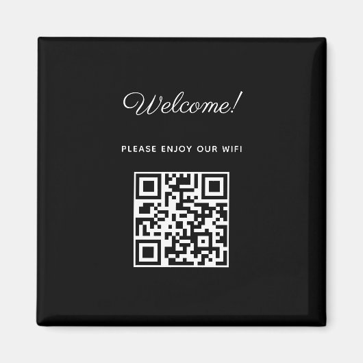 WIFI Welkomstbord met QR-code Magneet (Voorkant)