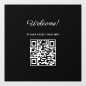 WIFI Welkomstbord met QR-code Raamsticker (Vel)