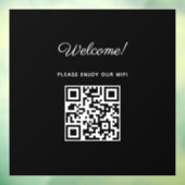 WIFI Welkomstbord met QR-code Raamsticker (Vel 3)